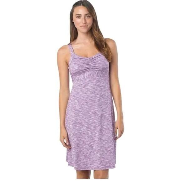 Prana Amaya Space Dye Athletic Racerback Dress with Built in Bra - Picture 1 of 5
